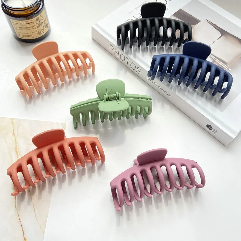 Wholesale Matte Color Plastic Hair Clips