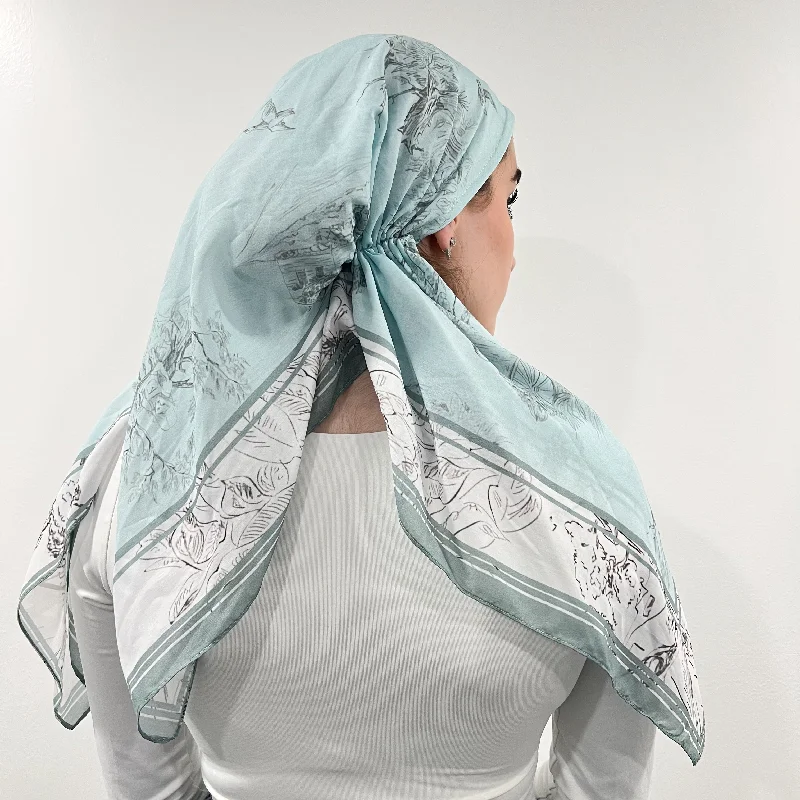 Toile Open Pre-Tied Scarf