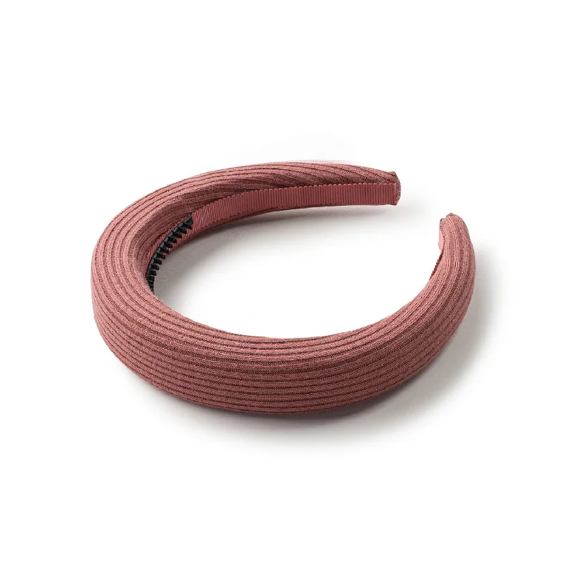 Halo Luxe Eva Ribbed Knit Padded Headband - Mauve