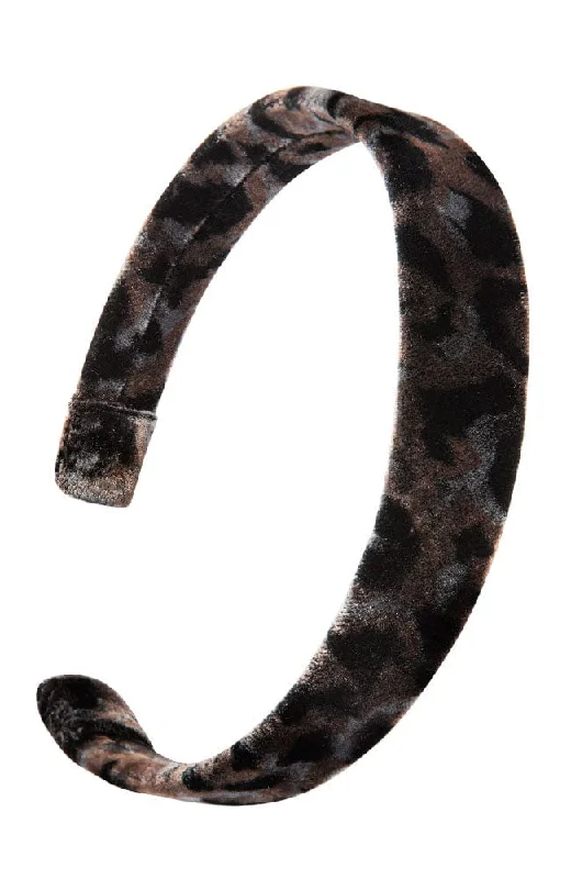 Leopard Velvet Black