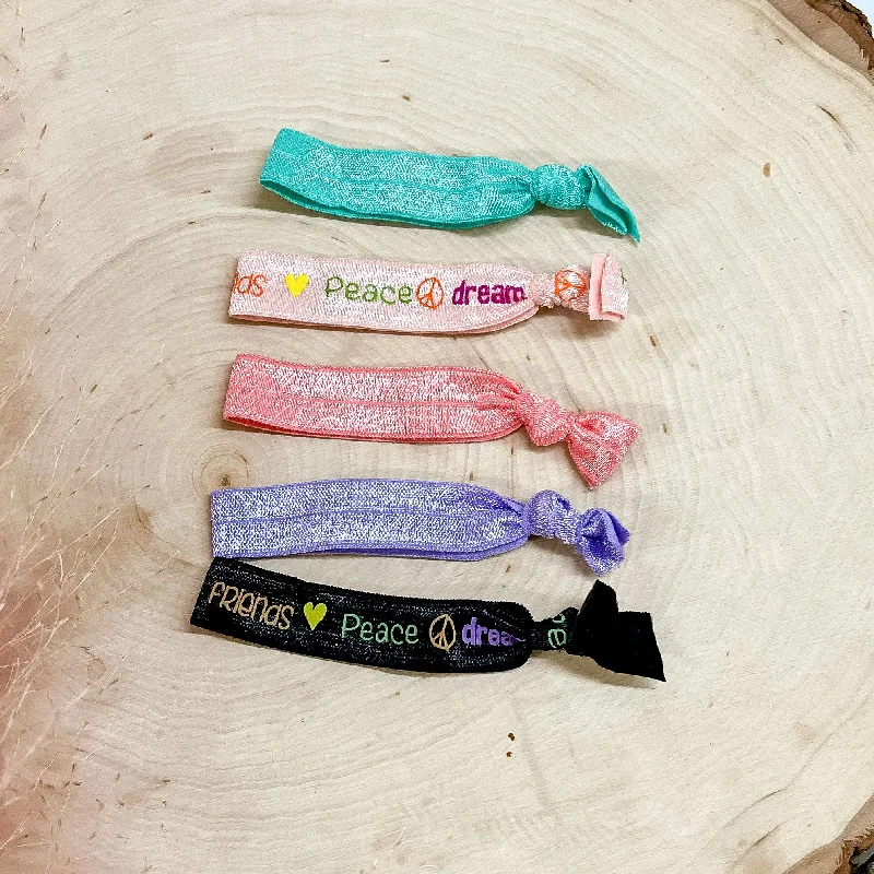 Buy 3 for $10 | Set of Five | Soft Hair Ties in Multi Mix