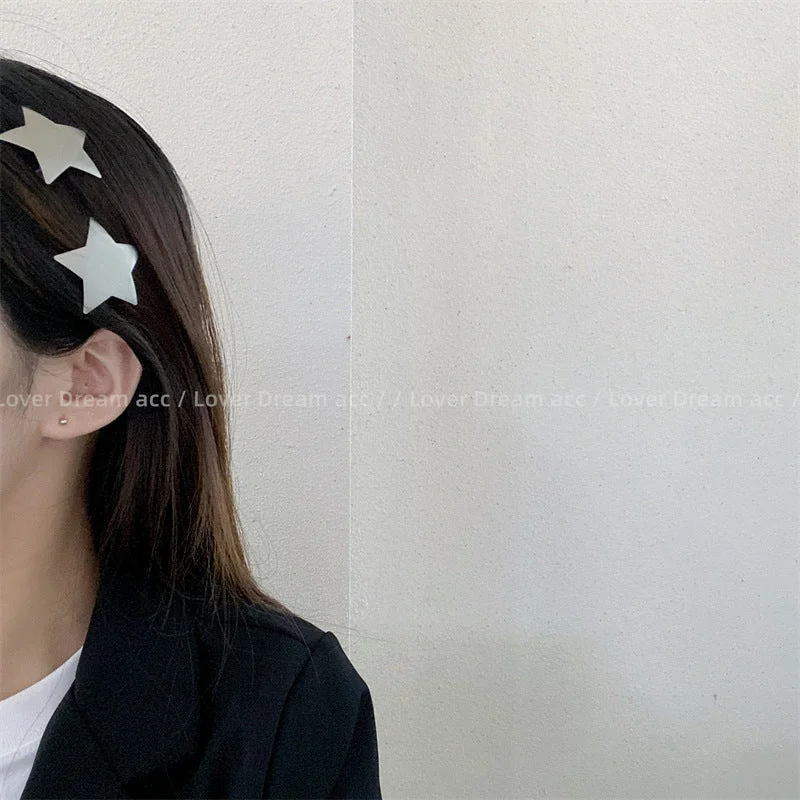 Wholesale Pentagonal Star Mixed Material Hair Clips