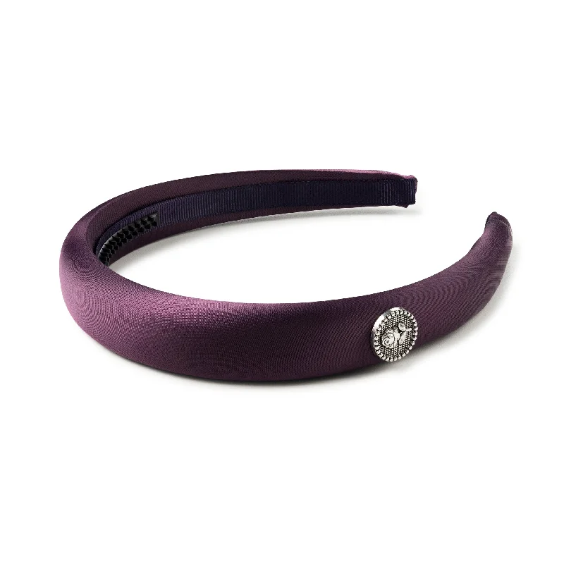 Halo Luxe Rosa Vintage Satin Headband - Plum