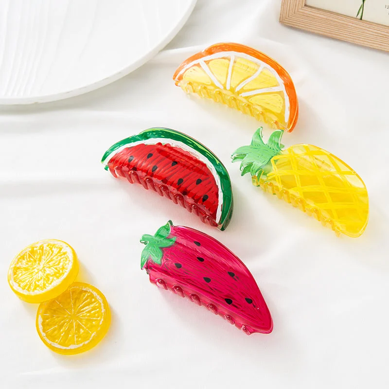 Wholesale Colorful Fruit Acrylic Hair Clips