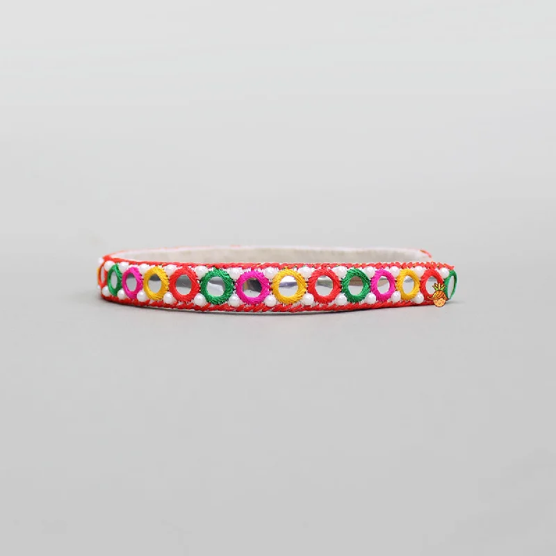 Faux Mirror Work Multicolour Hairband