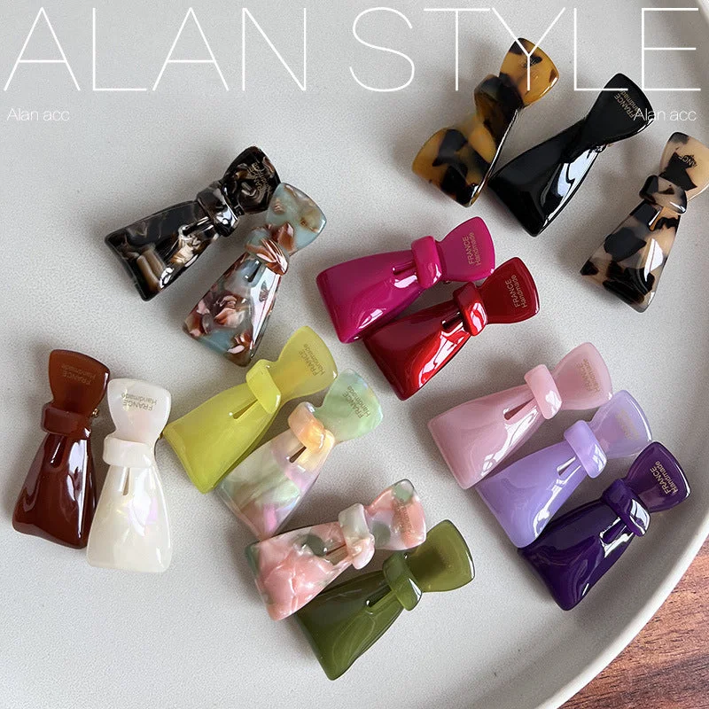 Wholesale Colorful Bow Duck Mouth Acetate Hair Clips