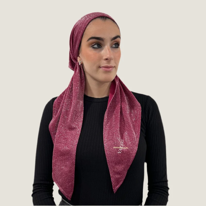 Cranberry Shimmer Pre-Tied Scarf