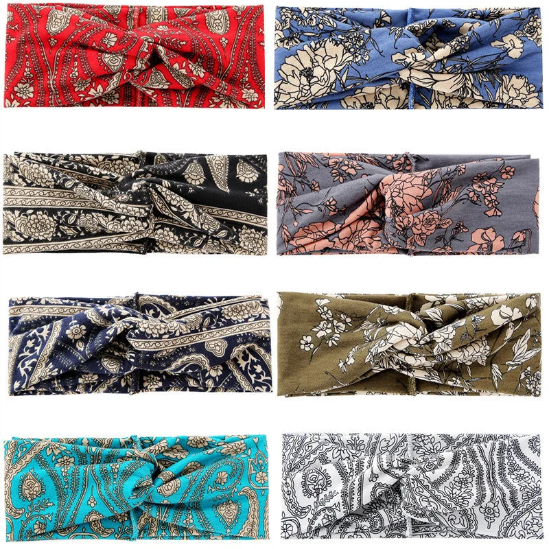 Wholesale Boho Cross Fabric Headbands