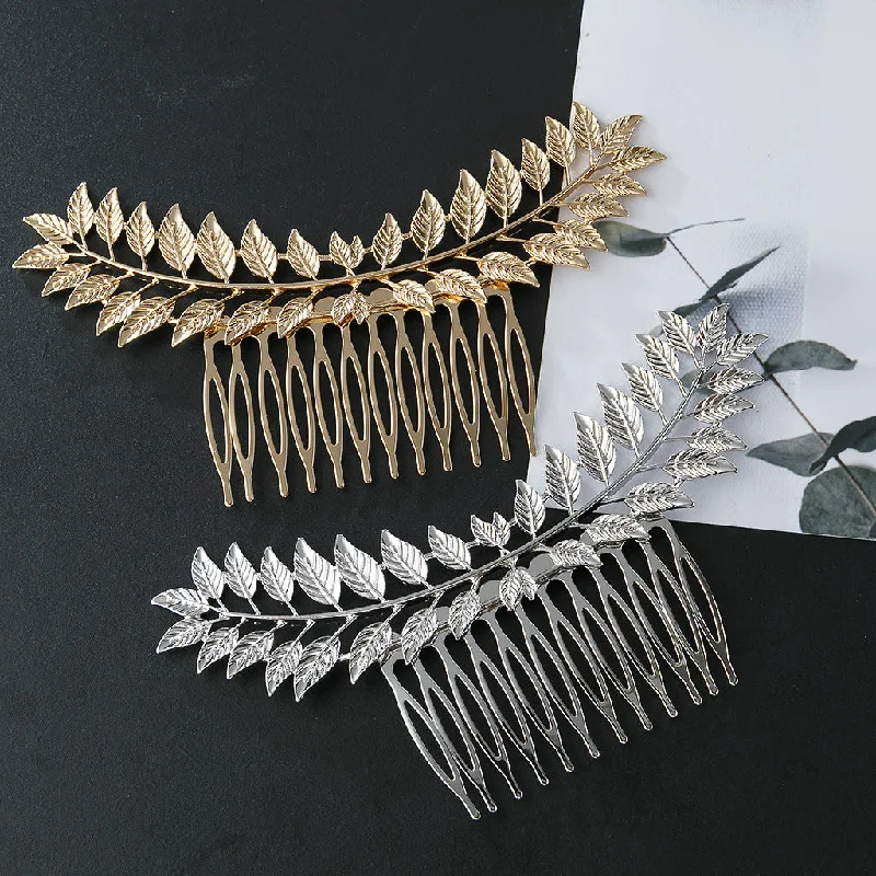 Wholesale Hollowed Out Leaf Splicing Alloy Hair Clips