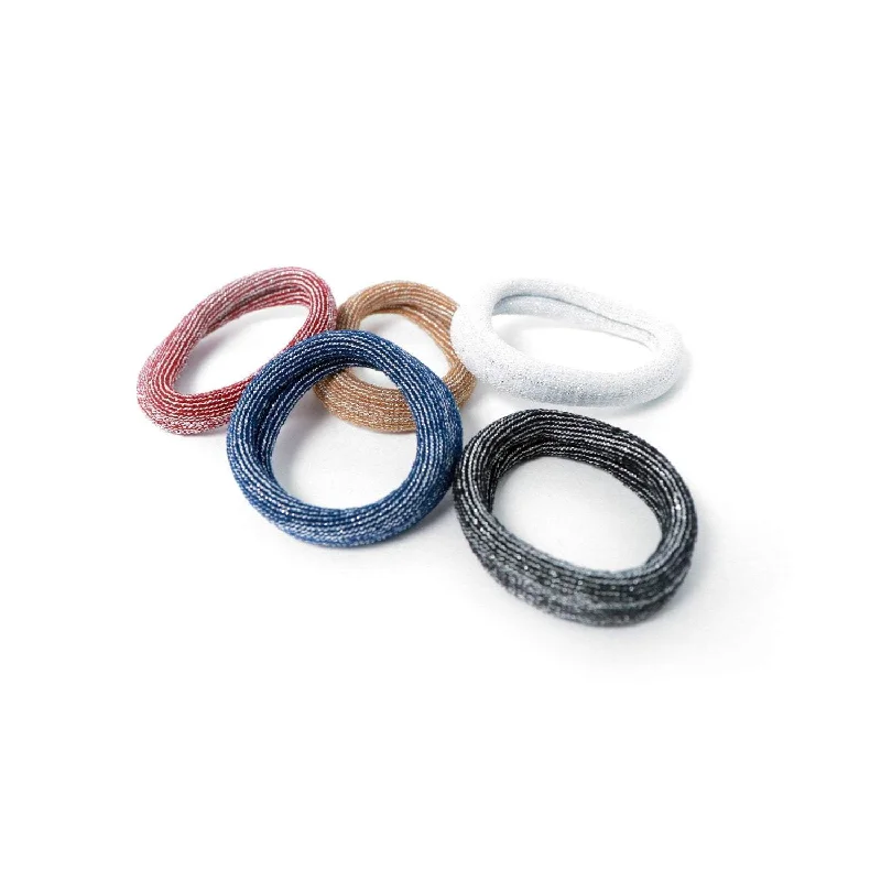 Hair Ties | Seamless Cotton | Metallic Glitter