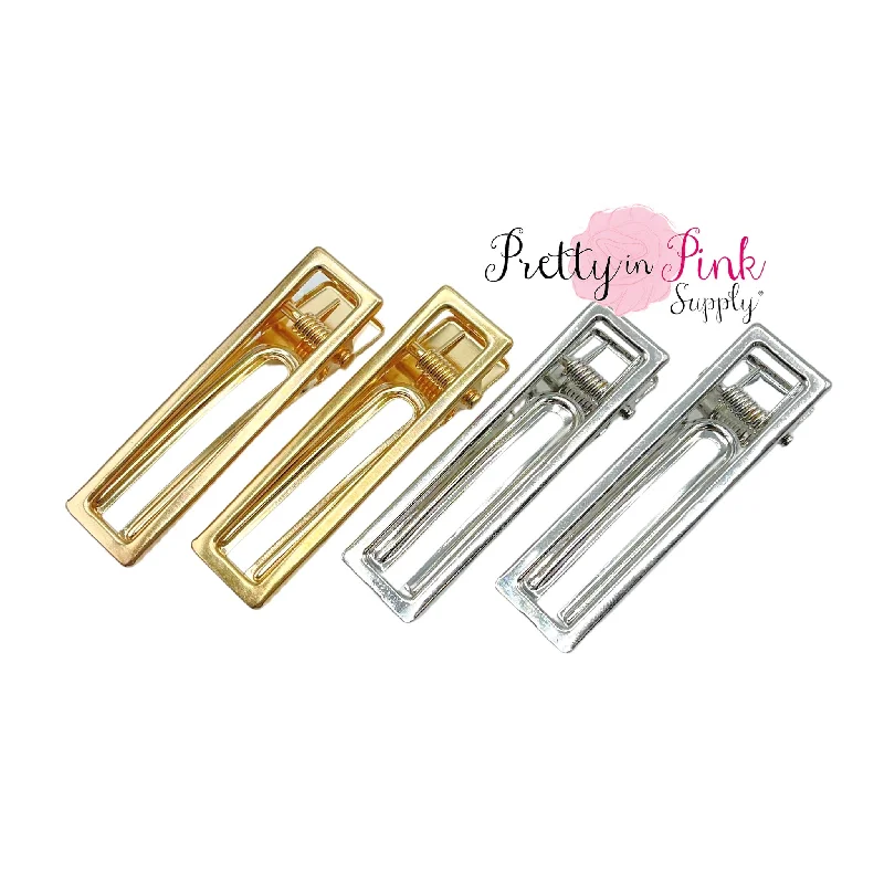 Hollow Rectangle Clips - Pack of 5