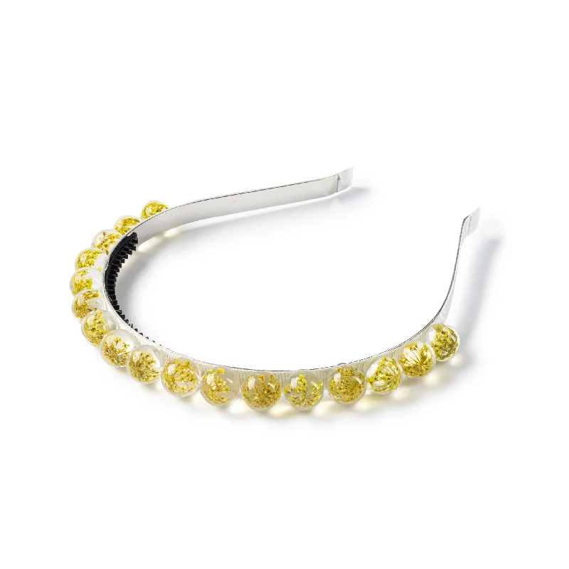 Halo Luxe Whisper Beaded Baby's Breath Headband - Lemon