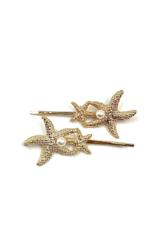 Twin Starfish Bobby Pin