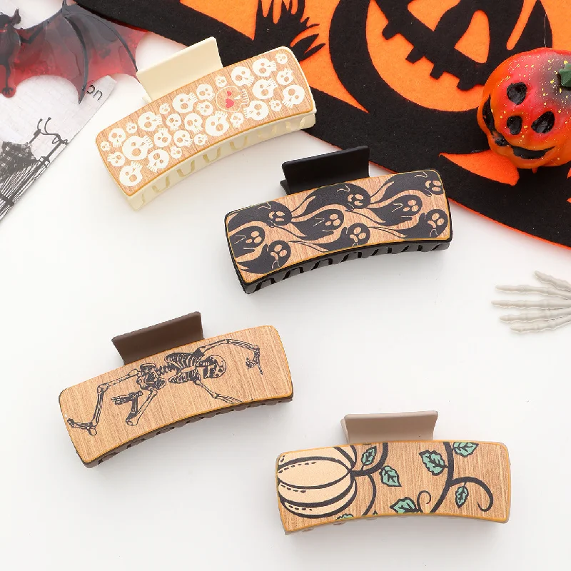 Wholesale Halloween Vintage Style Dark Leather Hair Clip