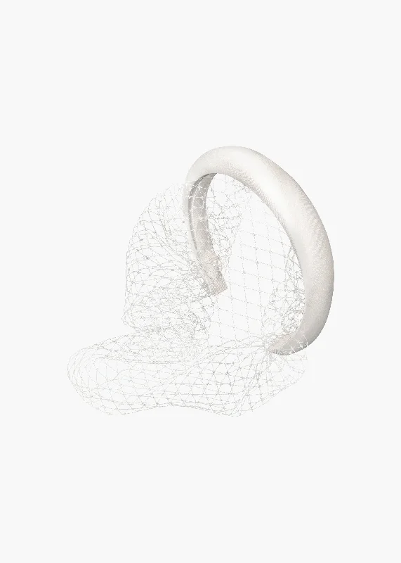 Tori Voilette Headband -- Cream