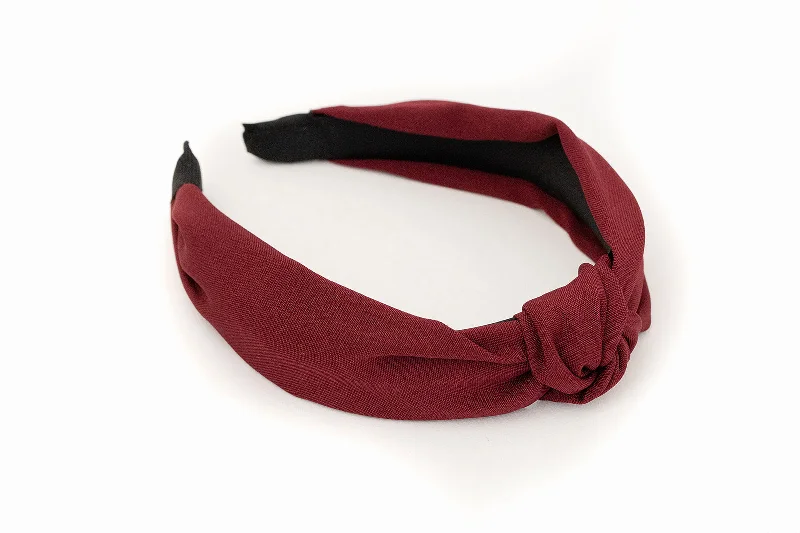 Maroon Knotted Headband