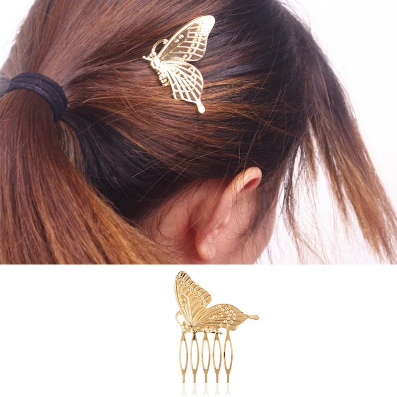 Wholesale Alloy Butterfly Hair Comb