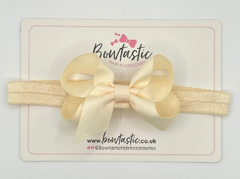 3.5 Inch Baby Headband - Cream